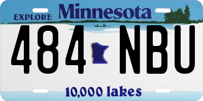 MN license plate 484NBU