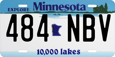 MN license plate 484NBV