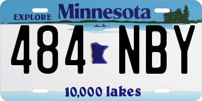 MN license plate 484NBY