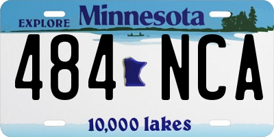 MN license plate 484NCA