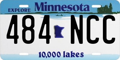 MN license plate 484NCC