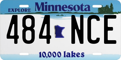 MN license plate 484NCE