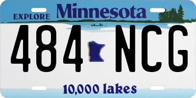 MN license plate 484NCG