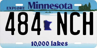 MN license plate 484NCH
