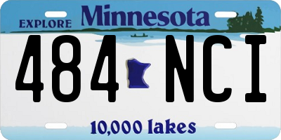 MN license plate 484NCI