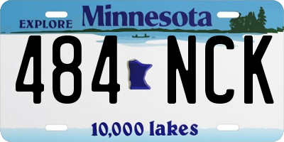 MN license plate 484NCK
