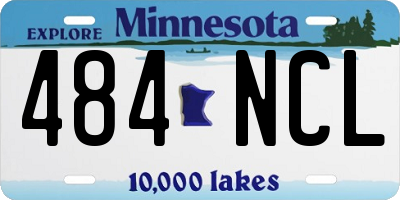 MN license plate 484NCL