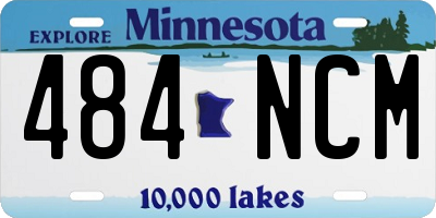 MN license plate 484NCM