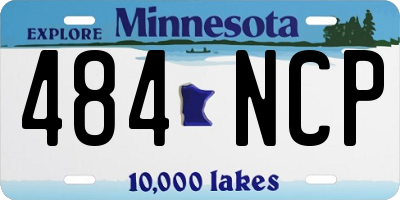 MN license plate 484NCP