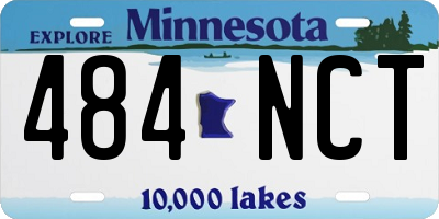 MN license plate 484NCT