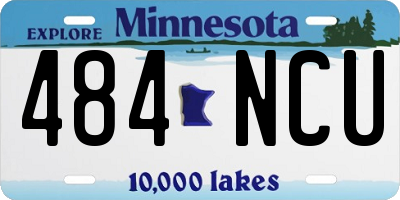 MN license plate 484NCU