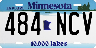 MN license plate 484NCV