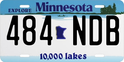 MN license plate 484NDB