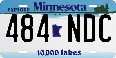 MN license plate 484NDC