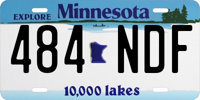 MN license plate 484NDF