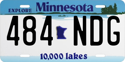 MN license plate 484NDG