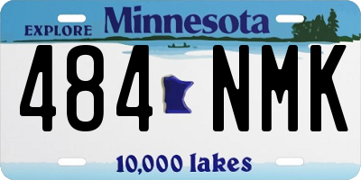 MN license plate 484NMK