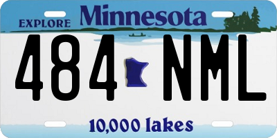 MN license plate 484NML