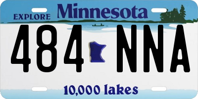 MN license plate 484NNA