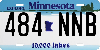 MN license plate 484NNB