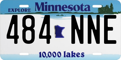 MN license plate 484NNE