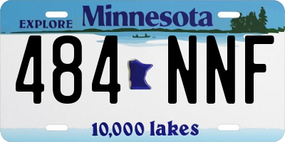 MN license plate 484NNF