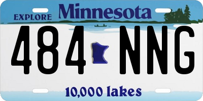 MN license plate 484NNG