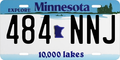 MN license plate 484NNJ