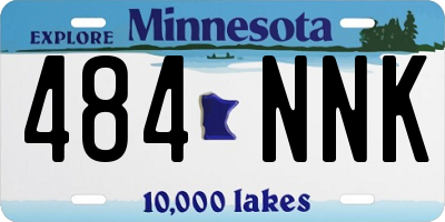 MN license plate 484NNK