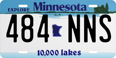 MN license plate 484NNS