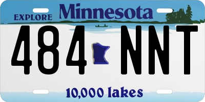 MN license plate 484NNT