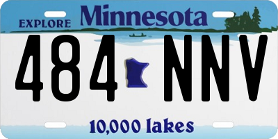 MN license plate 484NNV
