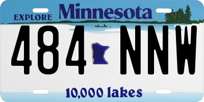 MN license plate 484NNW