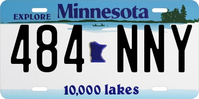 MN license plate 484NNY