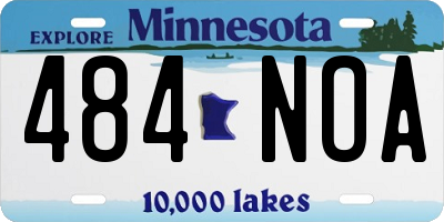 MN license plate 484NOA