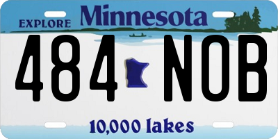 MN license plate 484NOB