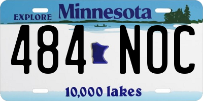 MN license plate 484NOC