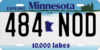 MN license plate 484NOD