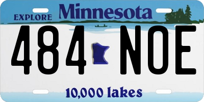 MN license plate 484NOE