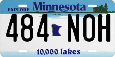 MN license plate 484NOH