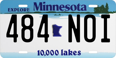 MN license plate 484NOI
