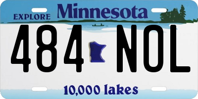 MN license plate 484NOL