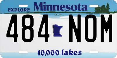 MN license plate 484NOM