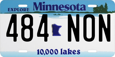 MN license plate 484NON