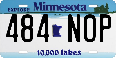 MN license plate 484NOP