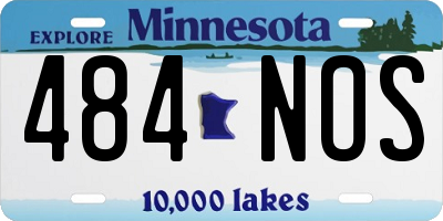 MN license plate 484NOS