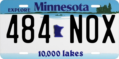 MN license plate 484NOX