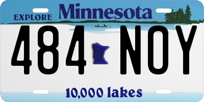 MN license plate 484NOY