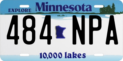 MN license plate 484NPA