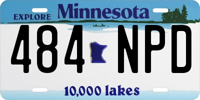 MN license plate 484NPD